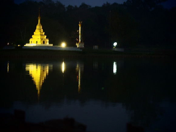 Burmese Stupa at Night